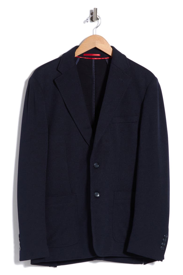 Mélange Knit Sport Coat, Alternate, color, NAVY