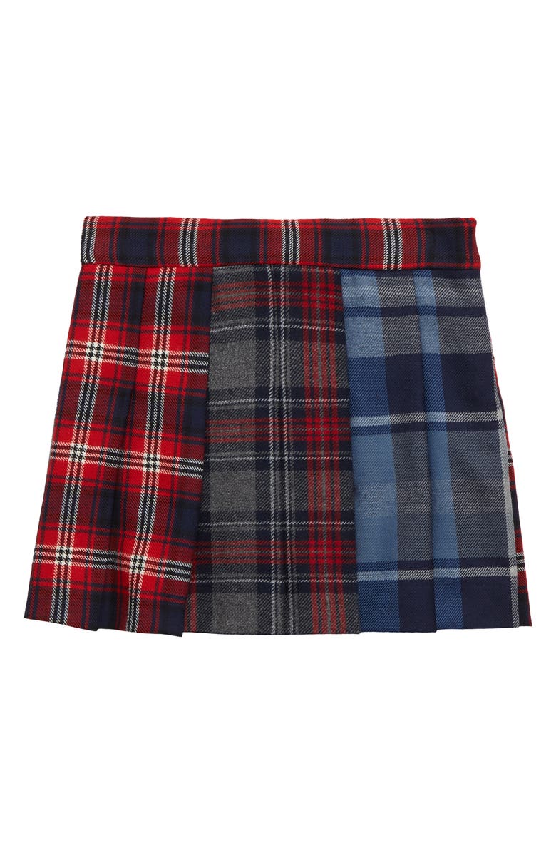 Dolce&Gabbana Kids' Mixed Plaid Pleated Skirt, Main, color, 