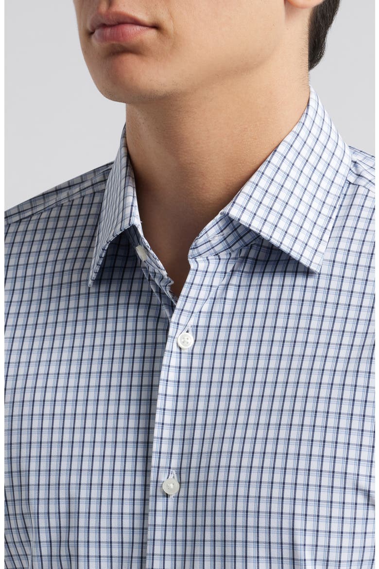 Hank Kent Slim Fit Performance Stretch Dress Shirt, Alternate, color, DK BU