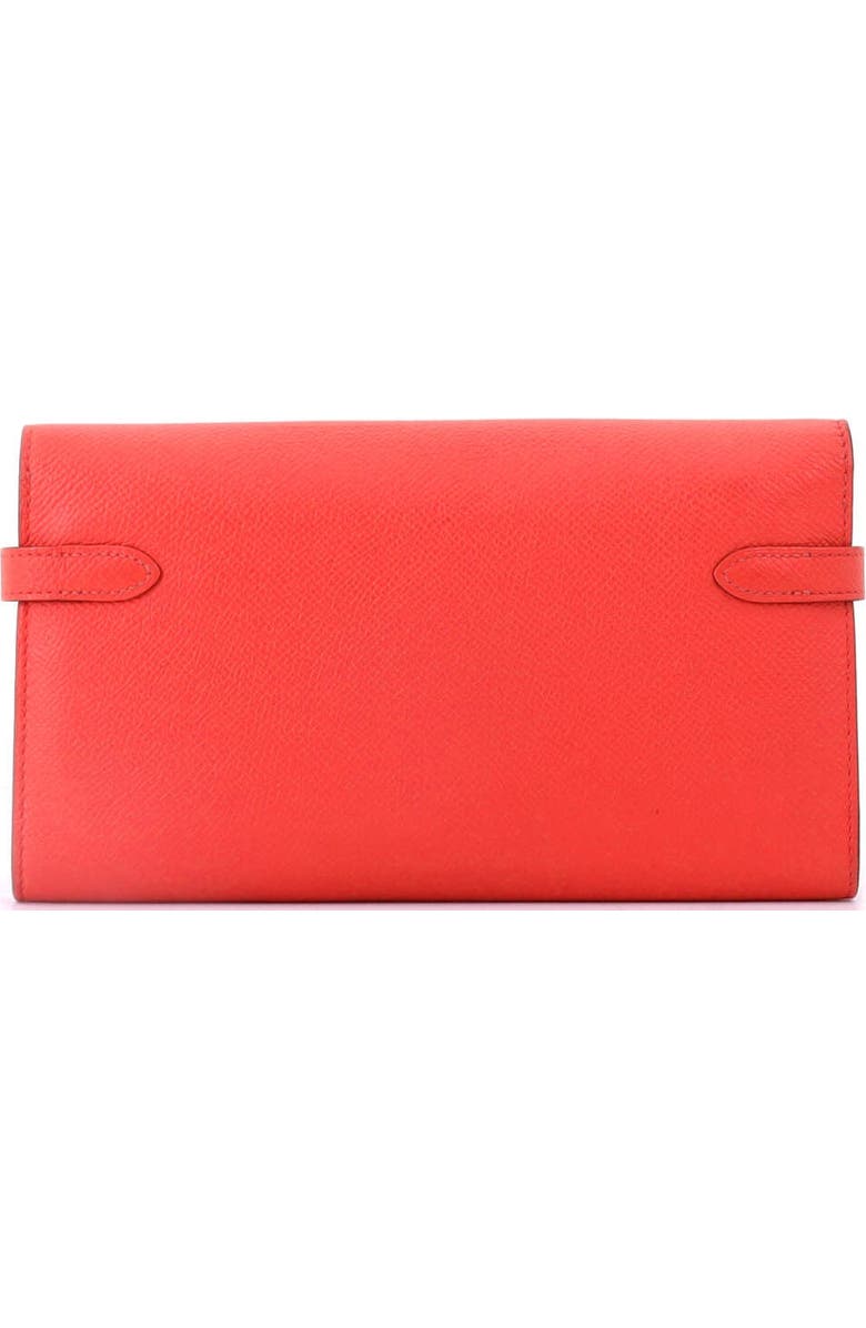 Pre-Owned Hermes Kelly Wallet Epsom Long, Alternate, color, Rouge Pivoine