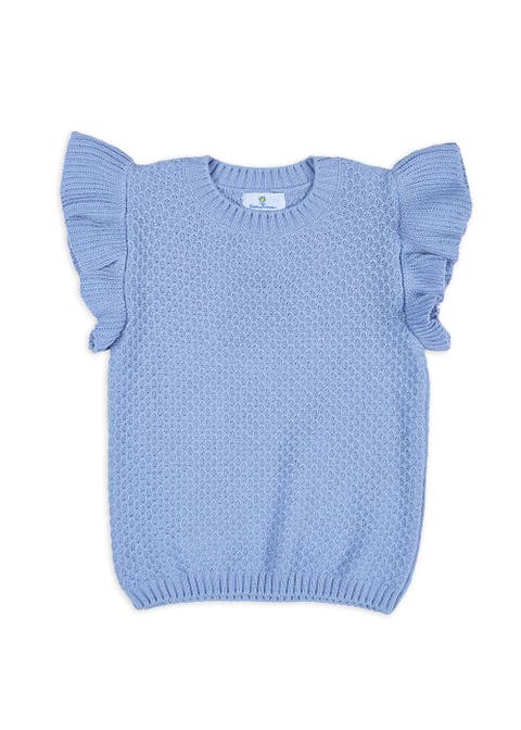 Short Sleeve Sweater With Ruffle