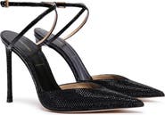 TOM FORD Selen Crystal Leather Ankle Strap Pump