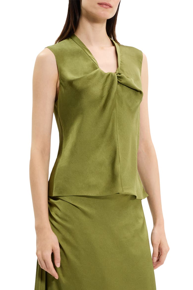 Twist Neck Sleeveless Top, Alternate, color, AVOCADO