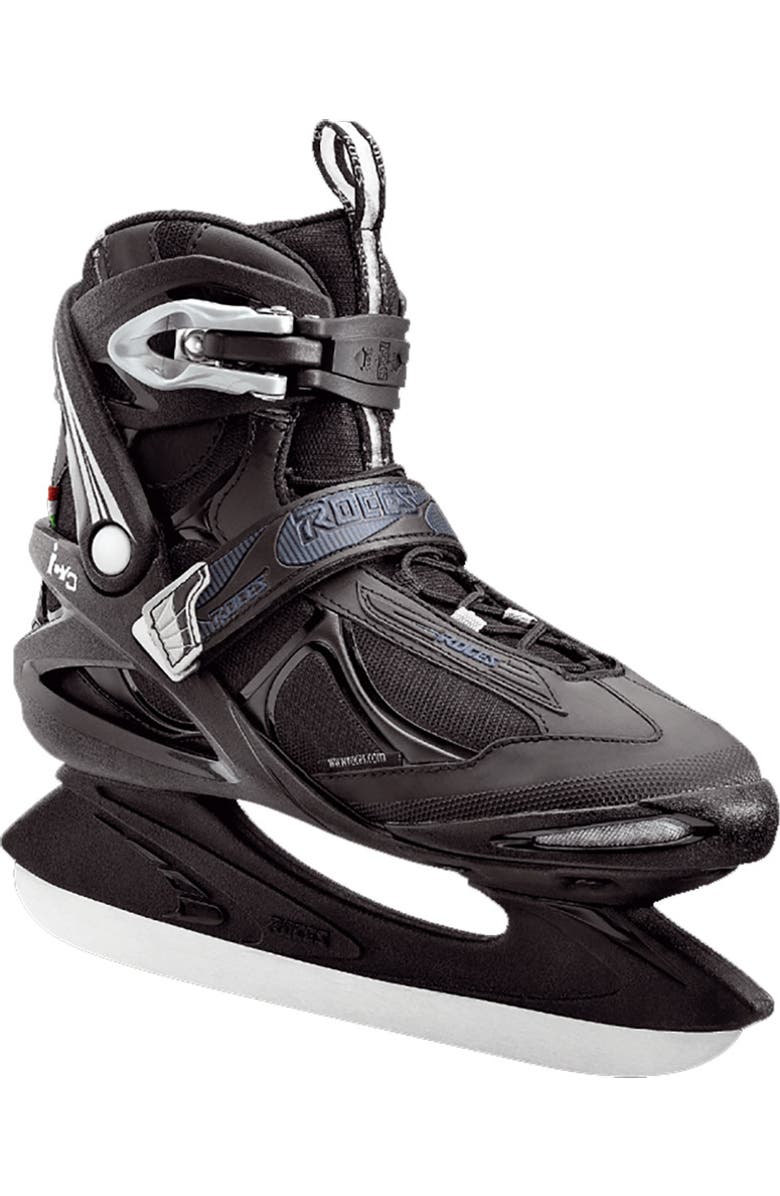 Roces Icy 3 Mens Ice Skates, Main, color, Black/White