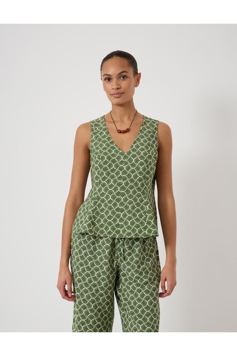 Sybil V-Neck Air Flow Godet Top, Main, color, Seashell Green