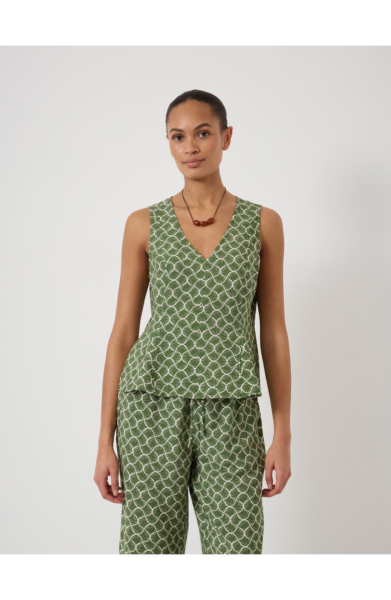 Hush Sybil V-Neck Air Flow Godet Top, Main, color, Seashell Green