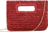 MANGO Natural Fiber Clutch