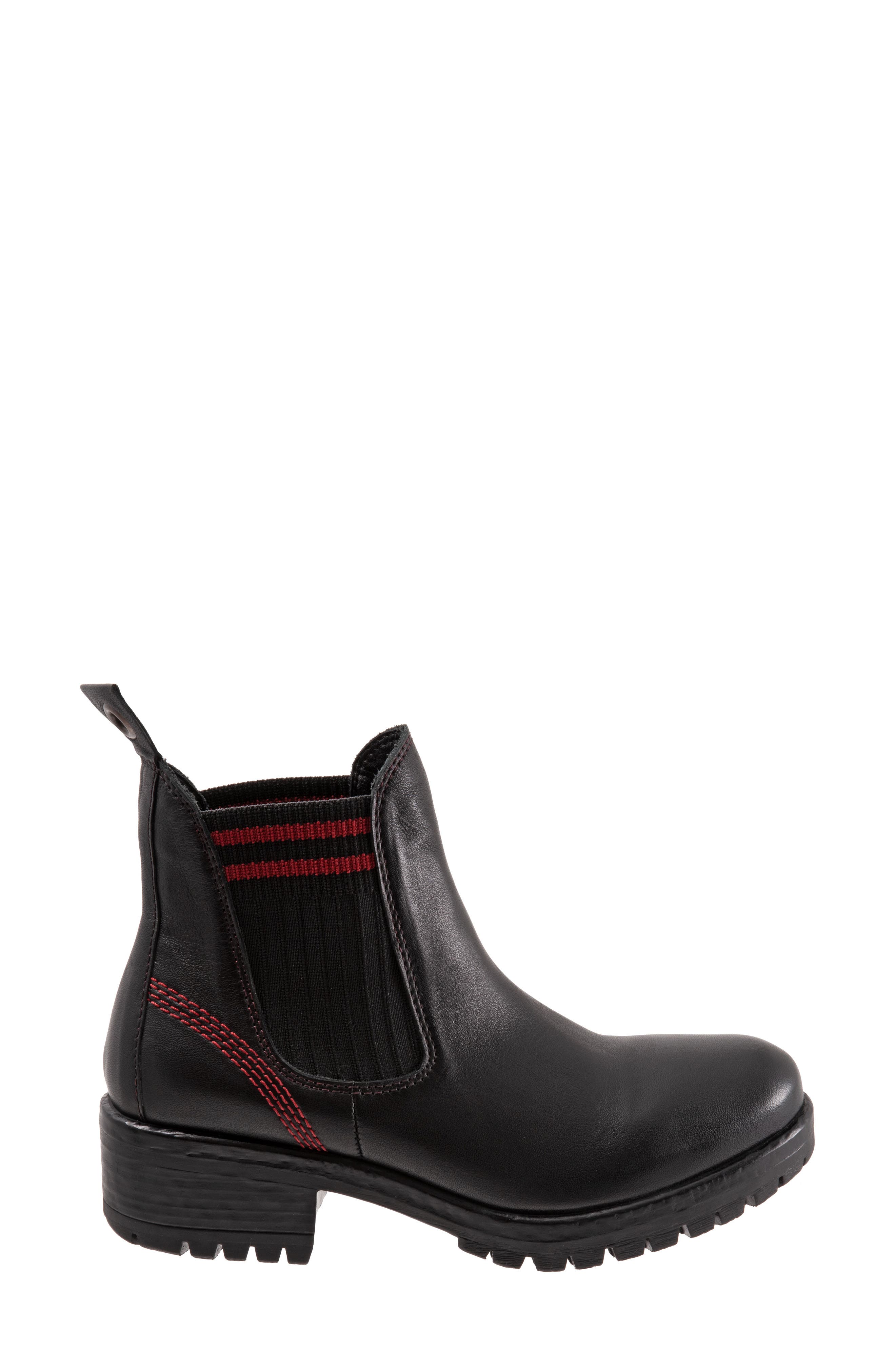 Bueno Florida Chelsea Boot, Alternate, color, Black/ Red Knit