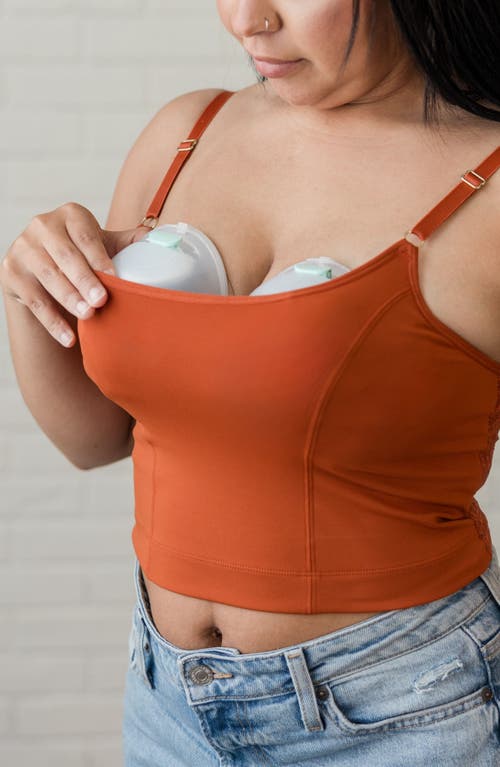 Davin & Adley Amelia Pumping And Nursing Crop Cami In Brown