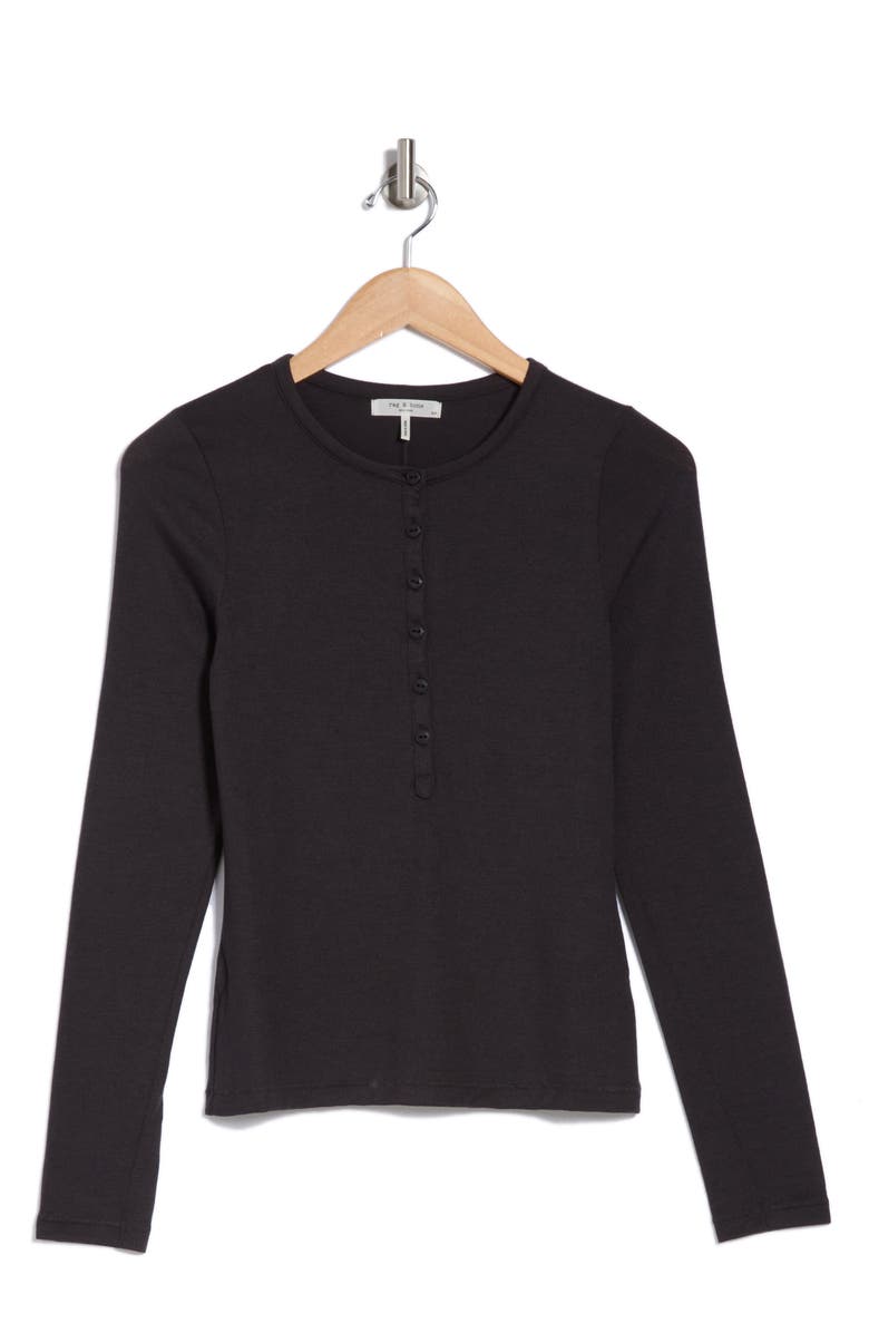 rag & bone Lea Rib Henley, Alternate, color,