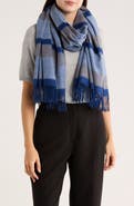 Portolano Stripe Fringe Cashmere Wrap Scarf