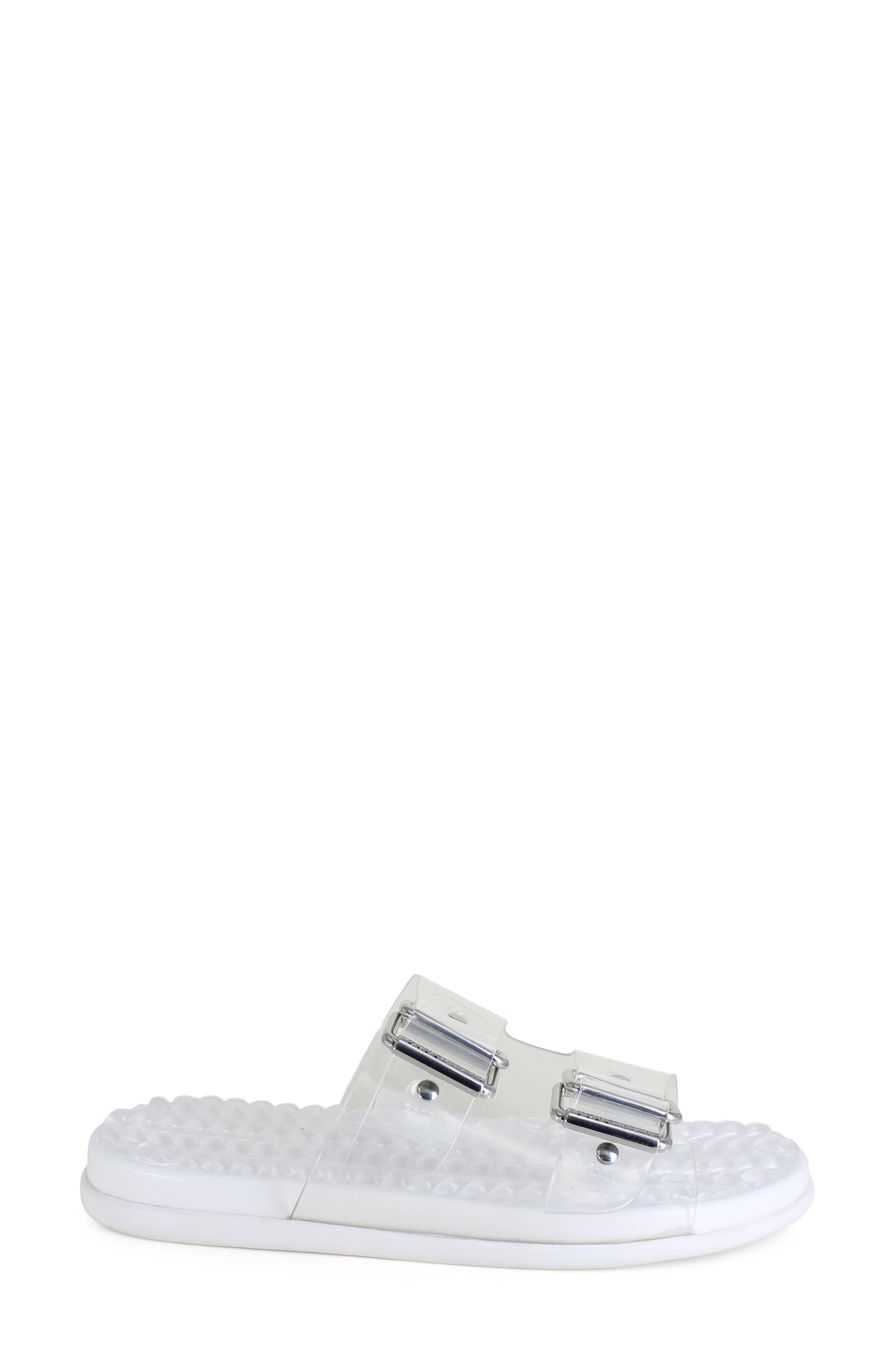 Gelly Slide Sandal, Alternate, color, CLEAR/ WHITE