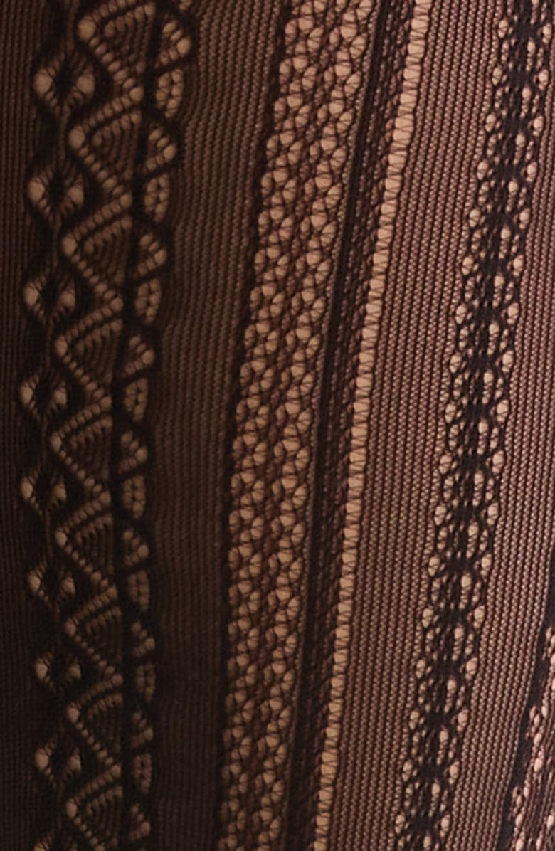 Nordstrom Vertical Pattern Mesh Tights, Alternate, color, Black