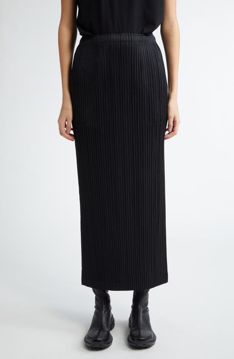 Pleated Midi Skirt