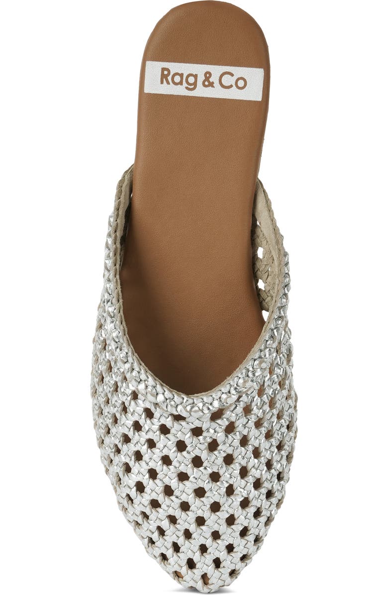 Rag & Co Wendigo Woven Mule, Alternate, color, Silver