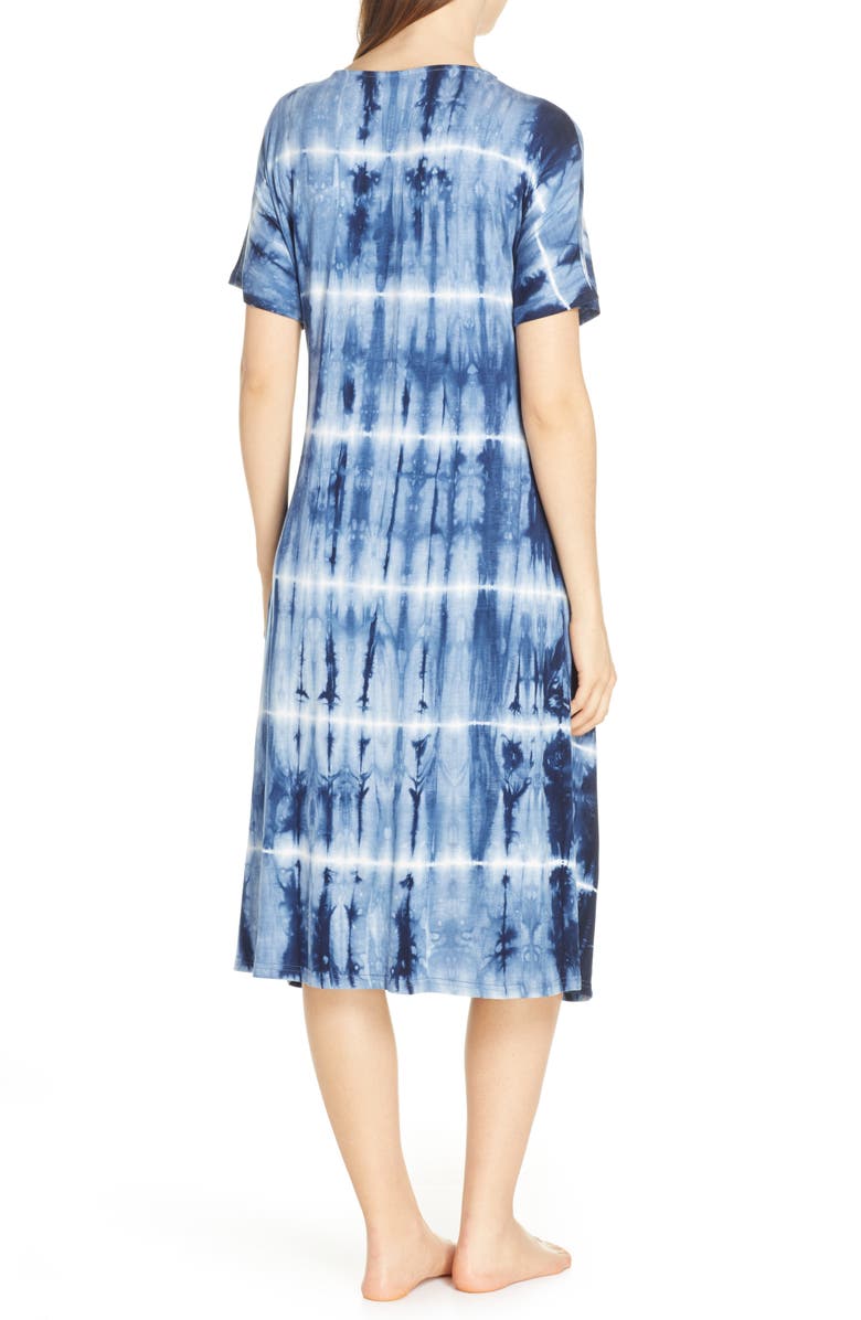 Nesting Olive Tie-Dye Maternity/Nursing Sleep Shirt, Alternate, color, 