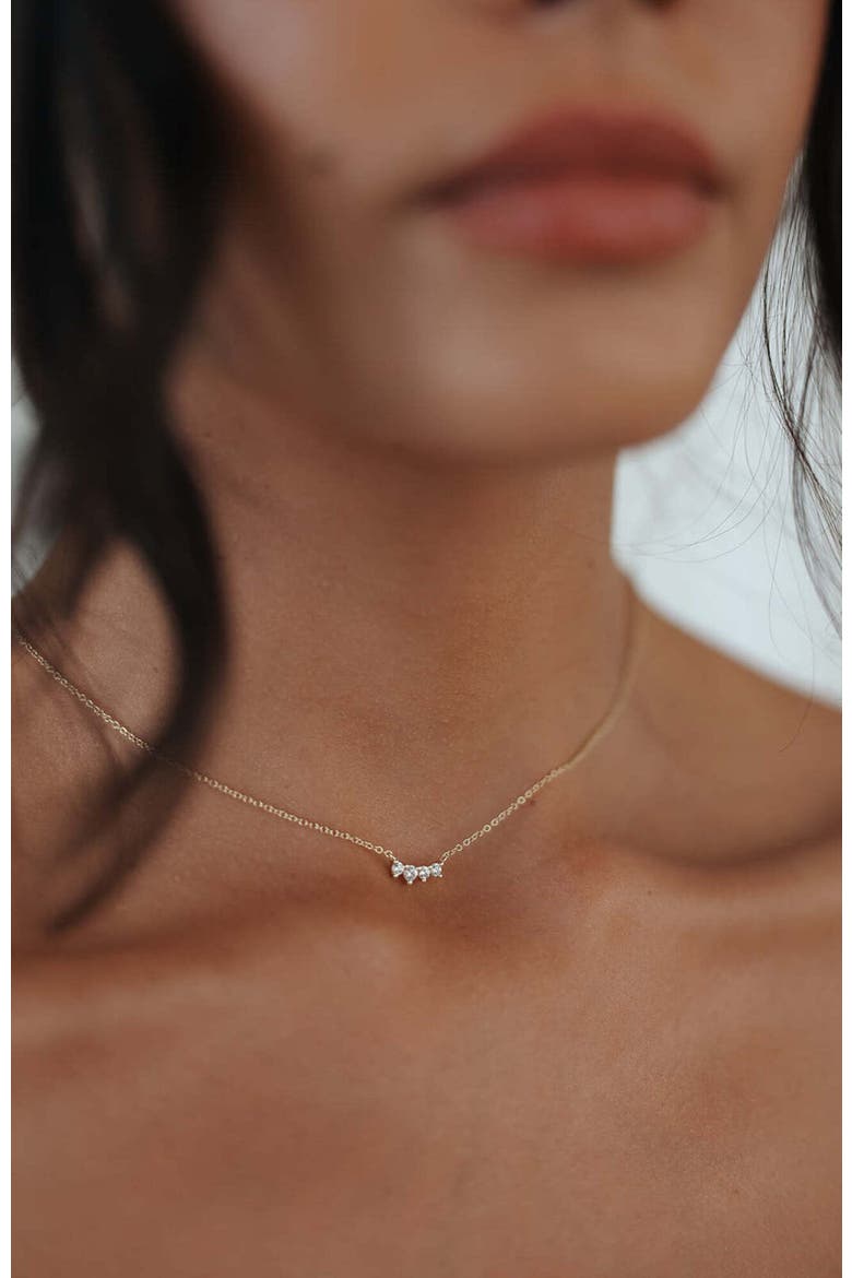 Annie Crystal Necklace, Alternate, color, Gold