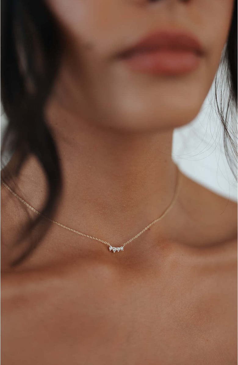 Untamed Petals Annie Crystal Necklace, Alternate, color, Gold