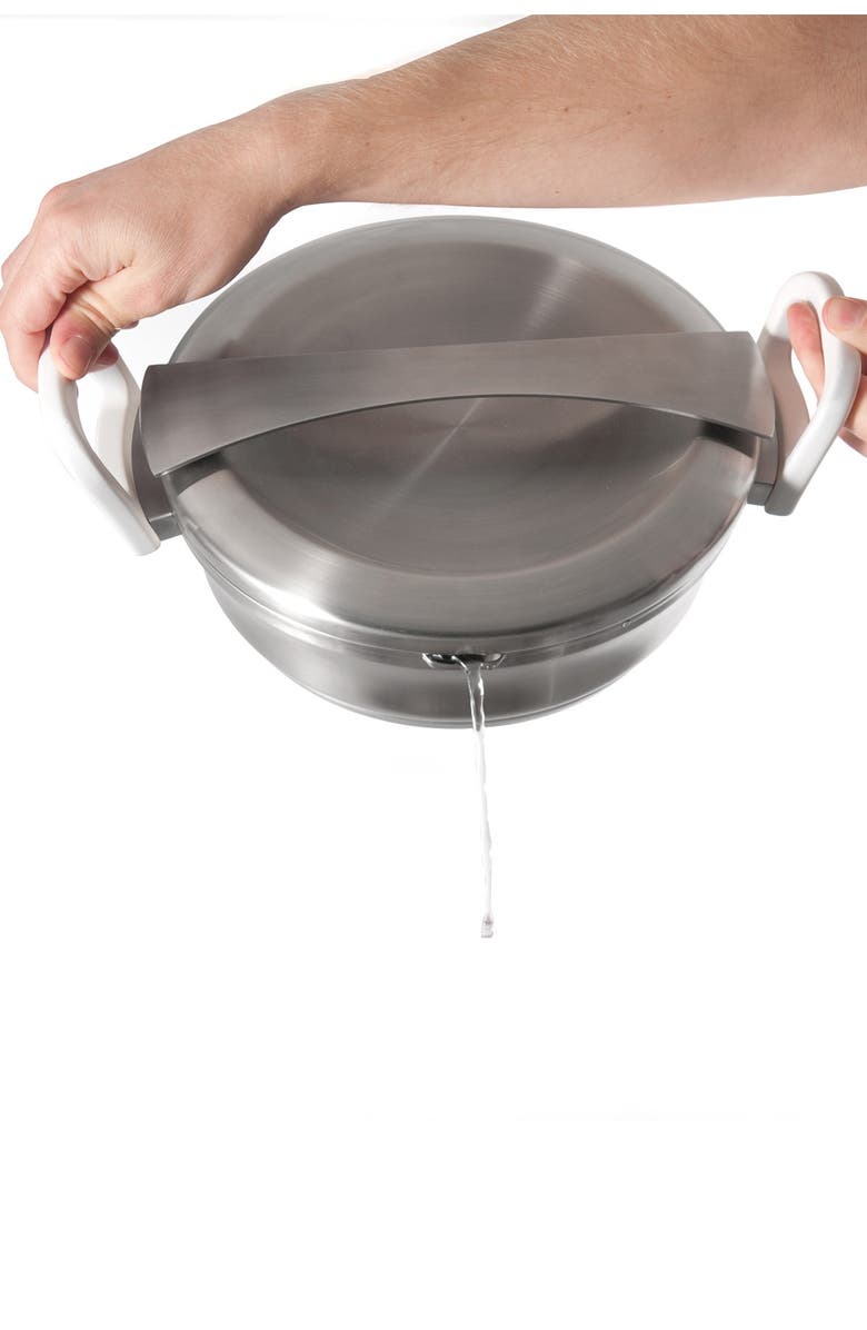 BergHOFF Stainless Steel 2-Handle Covered Deep Skillet, Alternate, color,