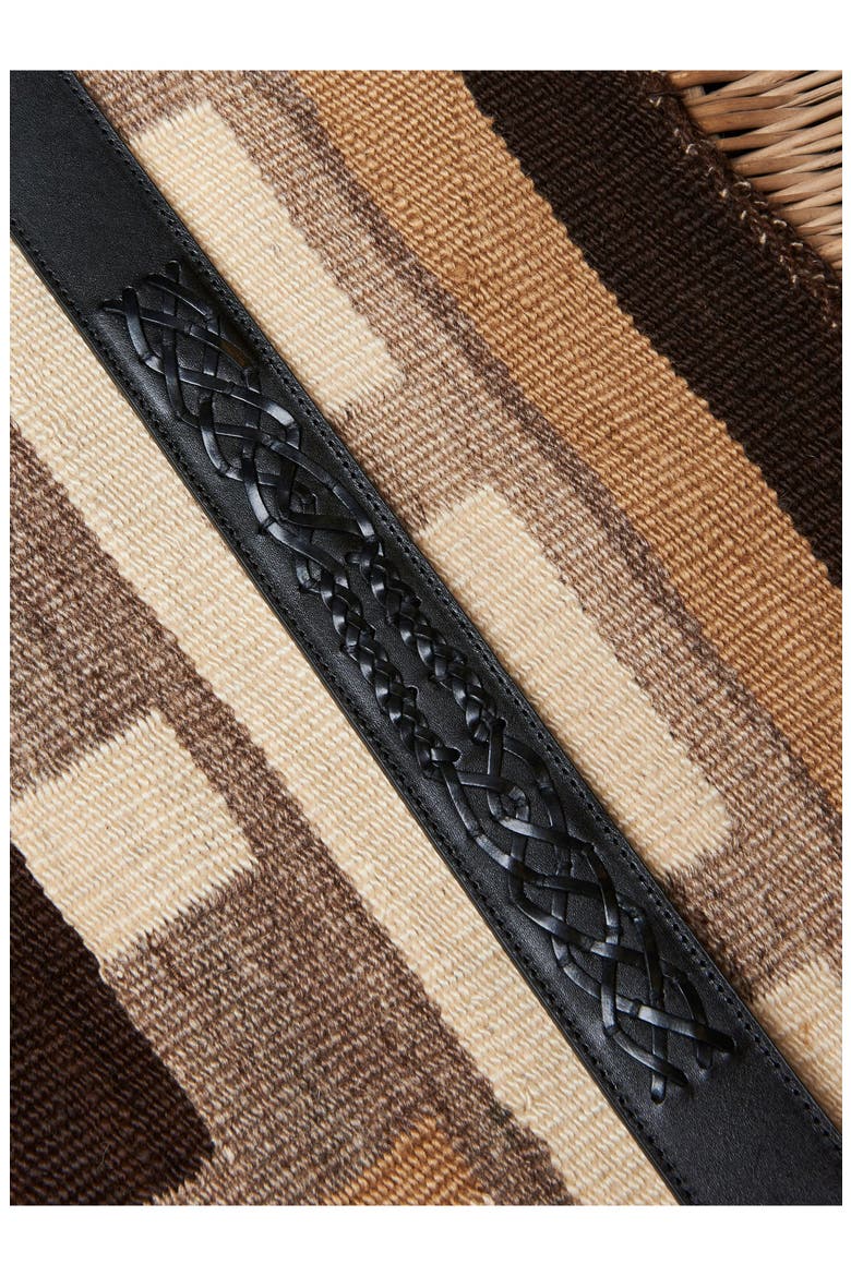 Terra Calf Leather Belt, Alternate, color, BLACK