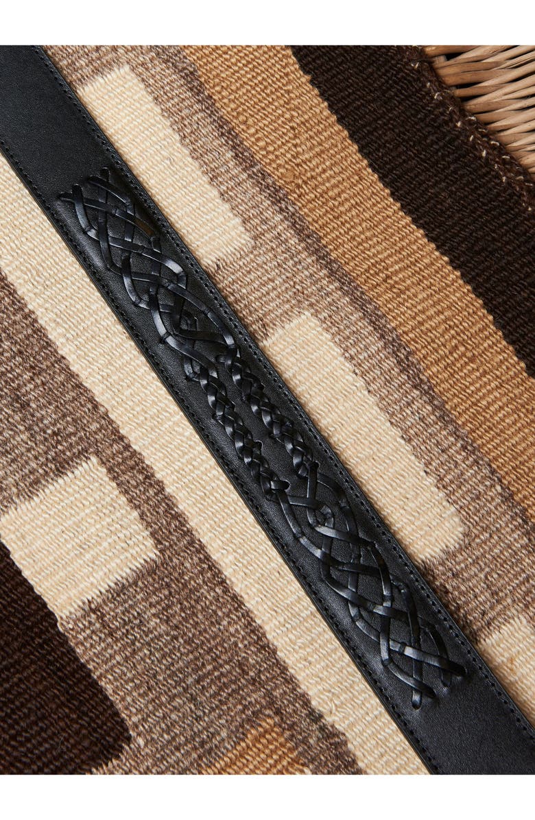 Fortela Terra Calf Leather Belt, Alternate, color, Black