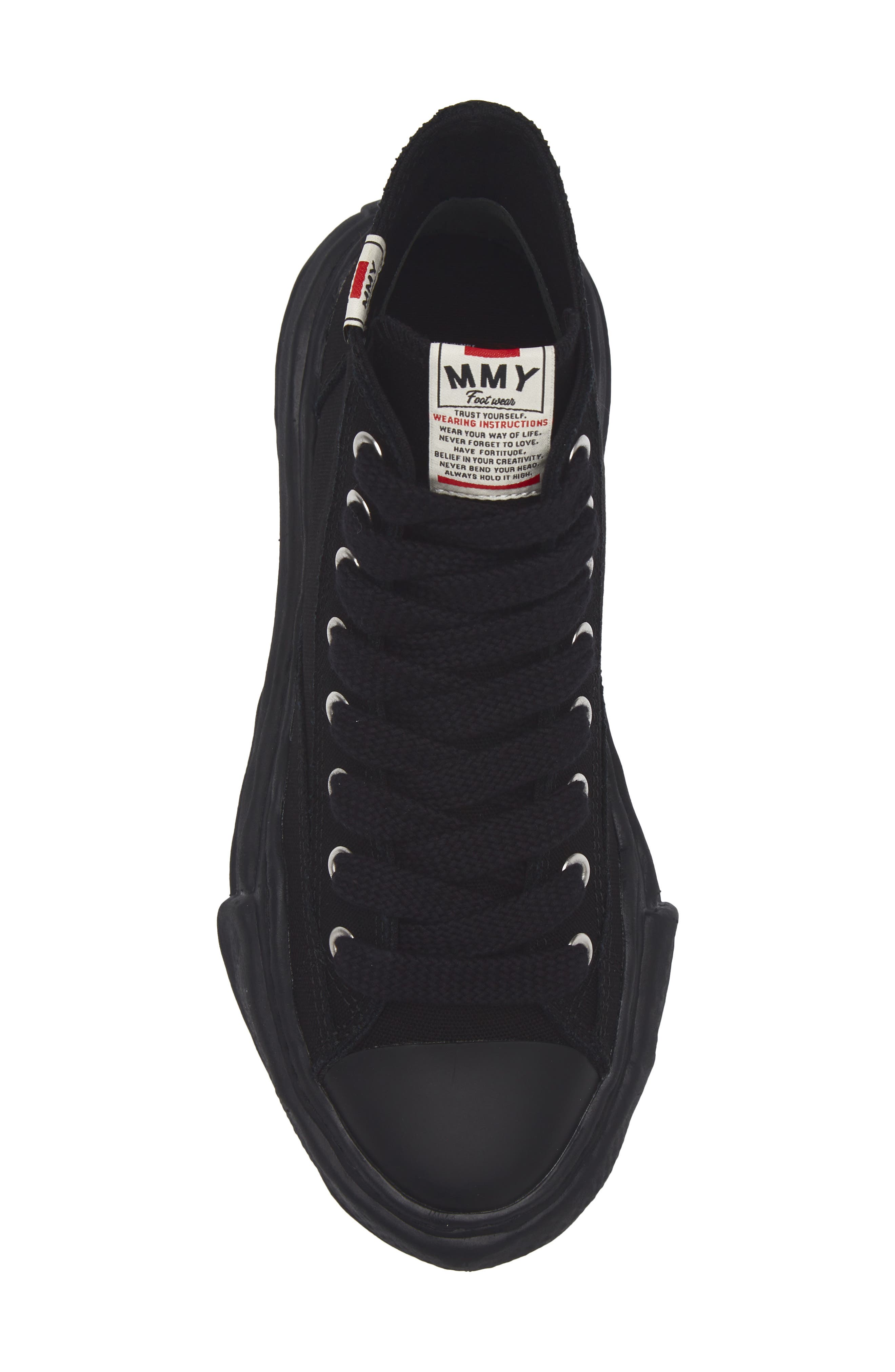 Maison MIHARA YASUHIRO Peterson High Top Sneaker, Alternate, color, Black/ Black