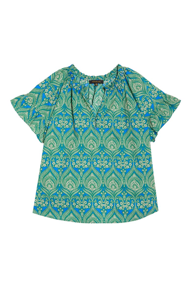 Nyra Print Top, Alternate, color, GREEN-BLUE-MUL