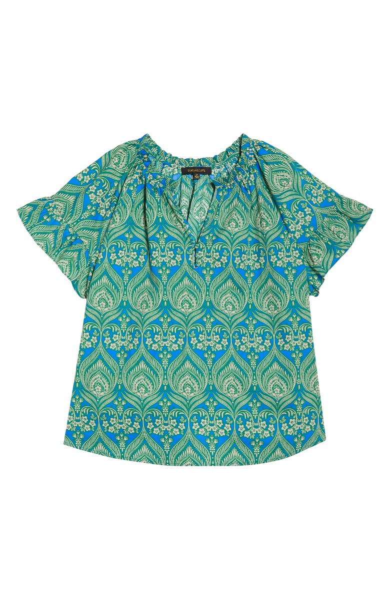 SUGARLIPS Nyra Print Top, Alternate, color, Green-Blue-Mul