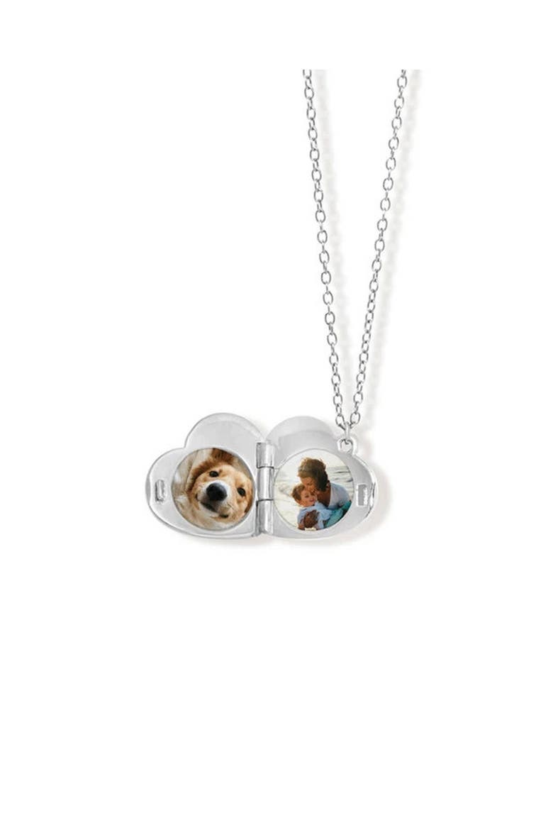 Silver Mini Heart Locket Necklace, Alternate, color, Silver
