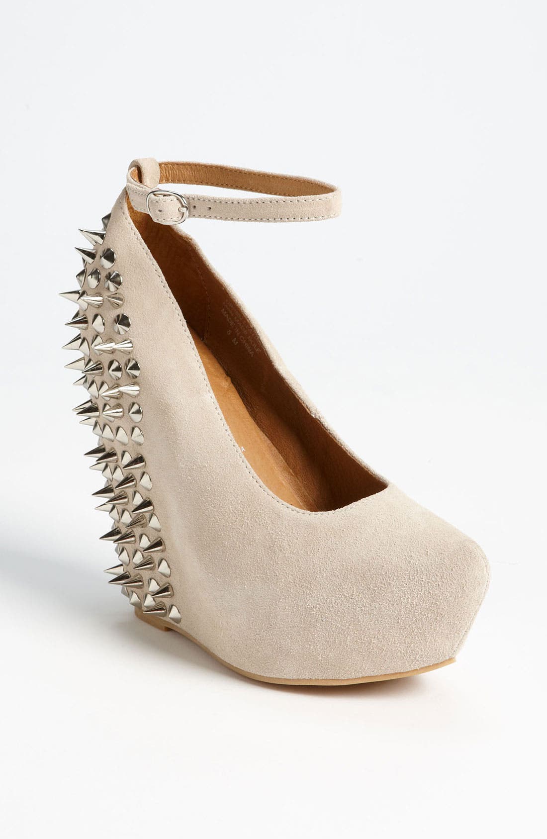 'Aubrey Spike' Pump, Main, color, NUDE SUEDE
