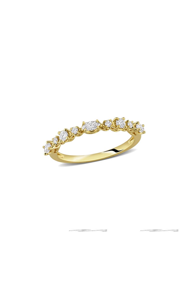 Created Moissanite Band Ring, Main, color, GOLD
