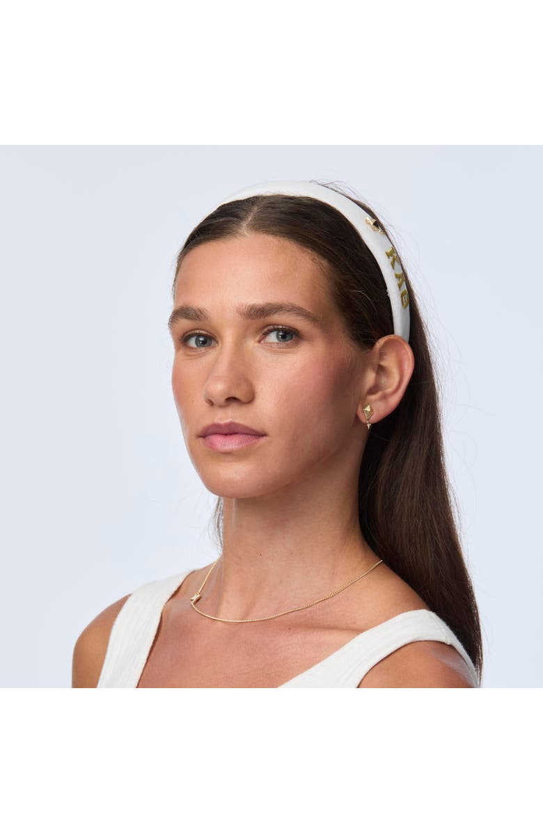 Lele Sadoughi Kappa Alpha Theta Charlotte Headband, Alternate, color, Ivory 100