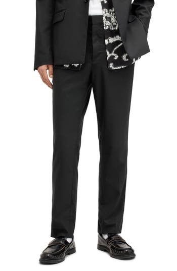Allsaints Dima Stretch Skinny Fit Pants In Black