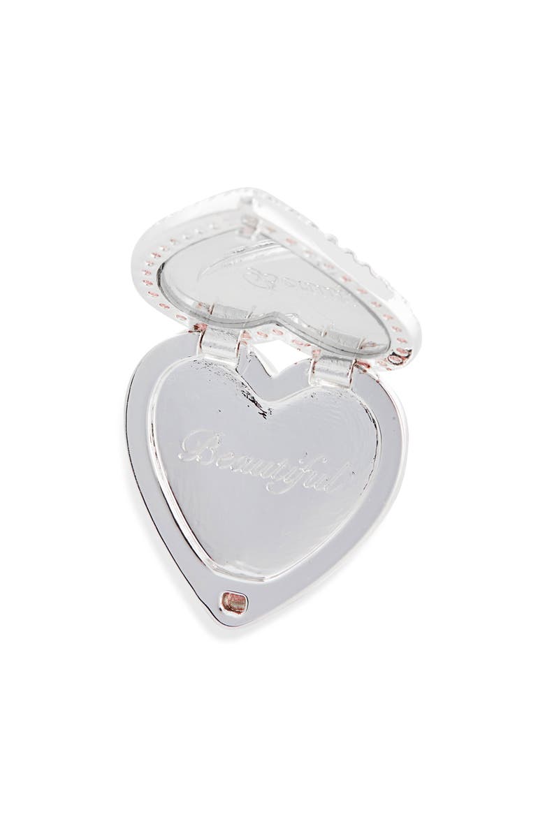 Heart Mirror Ring, Alternate, color, SILVER