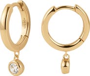 MADE BY MARY CZ Poppy Drop Hoop Earrings