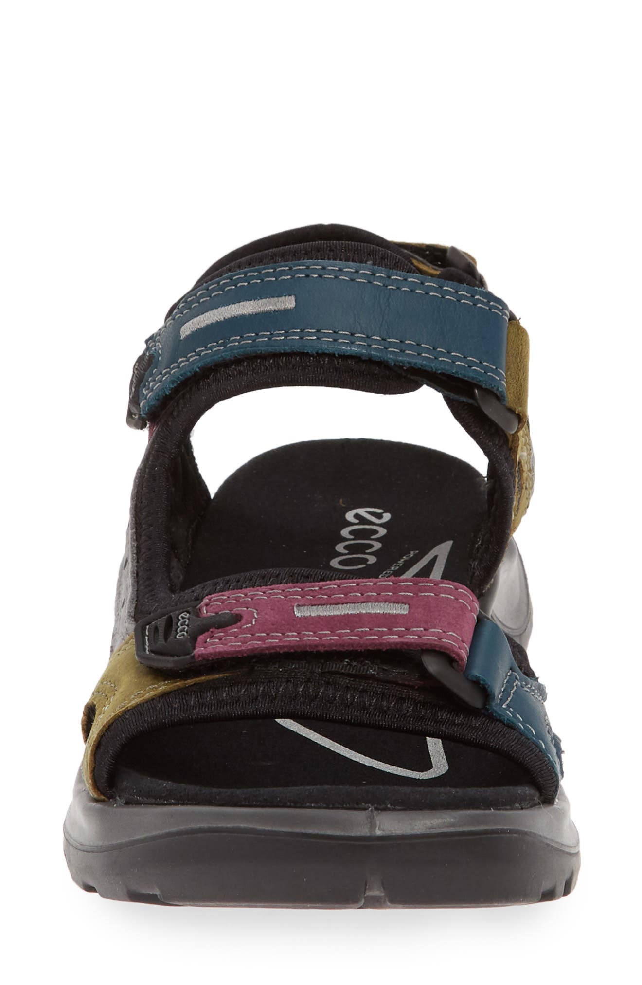Yucatan Sandal, Alternate, color, PETROL/ AUBERGINE LEATHER