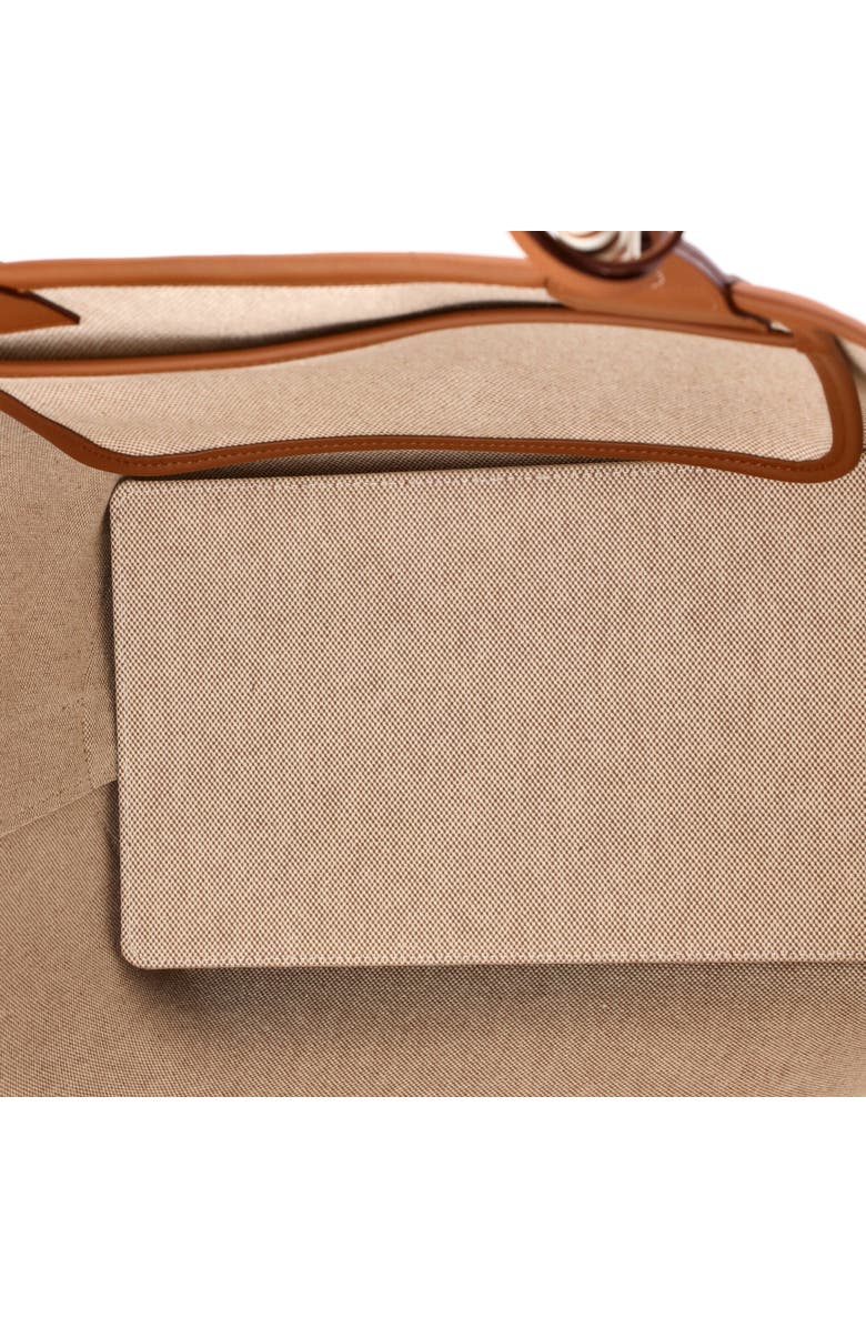 Pre-Owned Hermes Sac Steeple Tote Printed Toile with Leather 28, Alternate, color, Gold