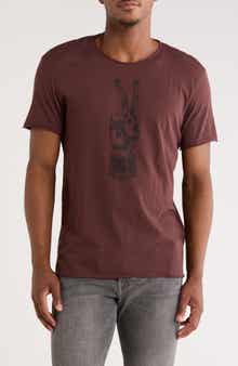 John Varvatos Royal Peace Raw Edge Cotton Graphic T-Shirt