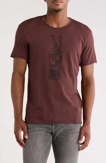John Varvatos Royal Peace Raw Edge Cotton Graphic T-Shirt