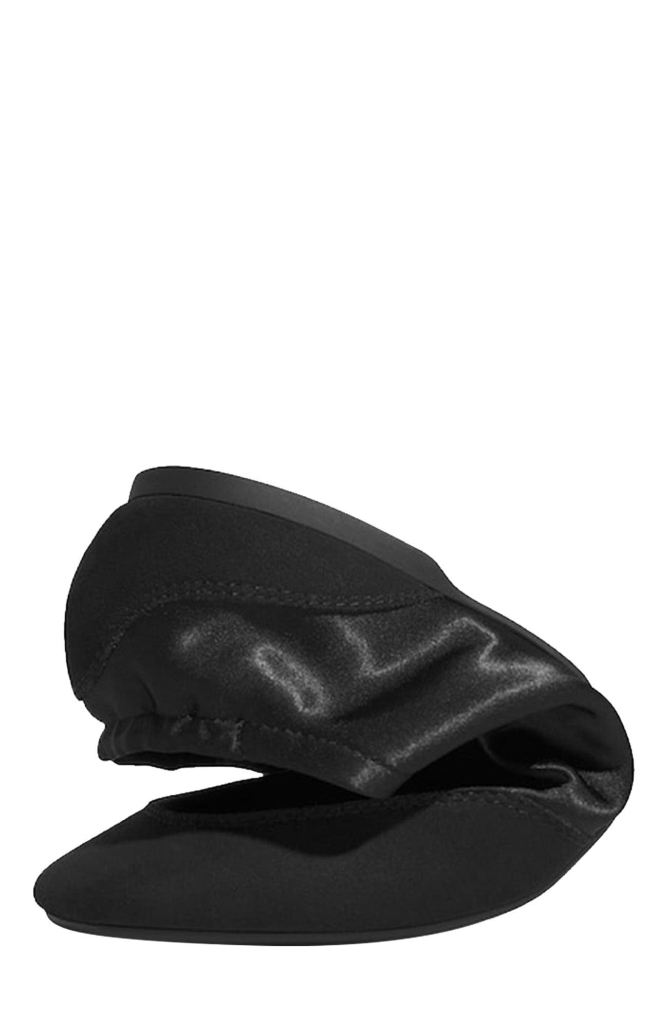 VIVAIA Square-Toe Lace-Up Satin Sneakerina, Alternate, color, Black