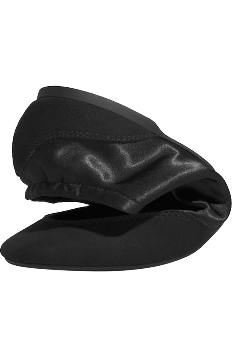 VIVAIA Square-Toe Lace-Up Satin Sneakerina, Alternate, color, Black