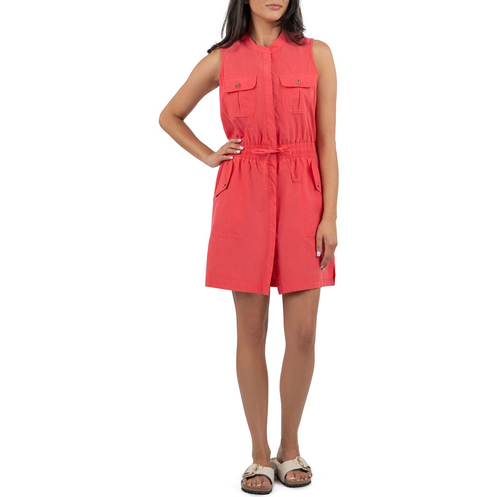 Kut From The Kloth Remy Utility Sleeveless Mini Dress In Poppy In Red