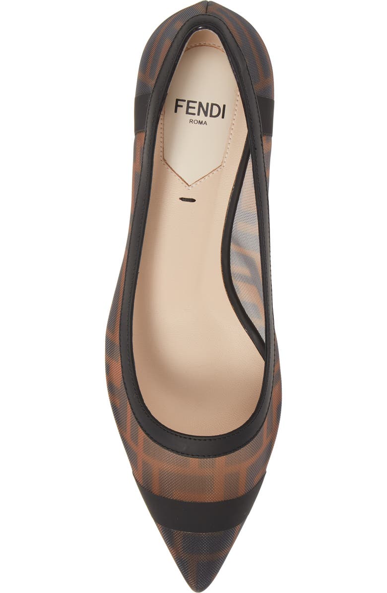 Fendi Colibri Logo Pointed Toe Pump, Alternate, color,