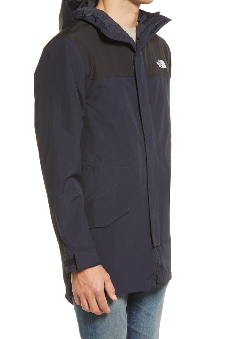 City Breeze Water Repellent Hooded Rain Parka, Alternate, color, AVIATOR NAVY/ TNF BLACK