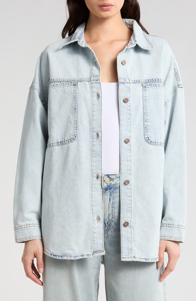 Marine Layer Molly Oversize Denim Shirt Jacket, Main, color, Medium Wash