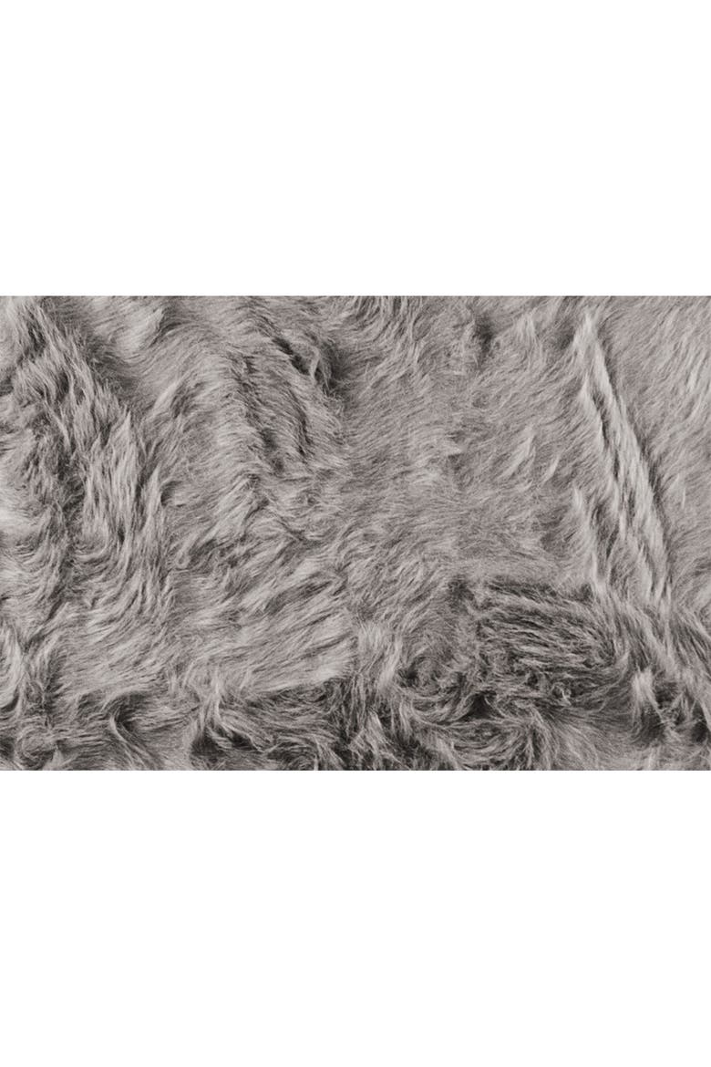 Gordon Faux Fur Throw - 2ft x 3ft - Grey, Alternate, color, GRAY