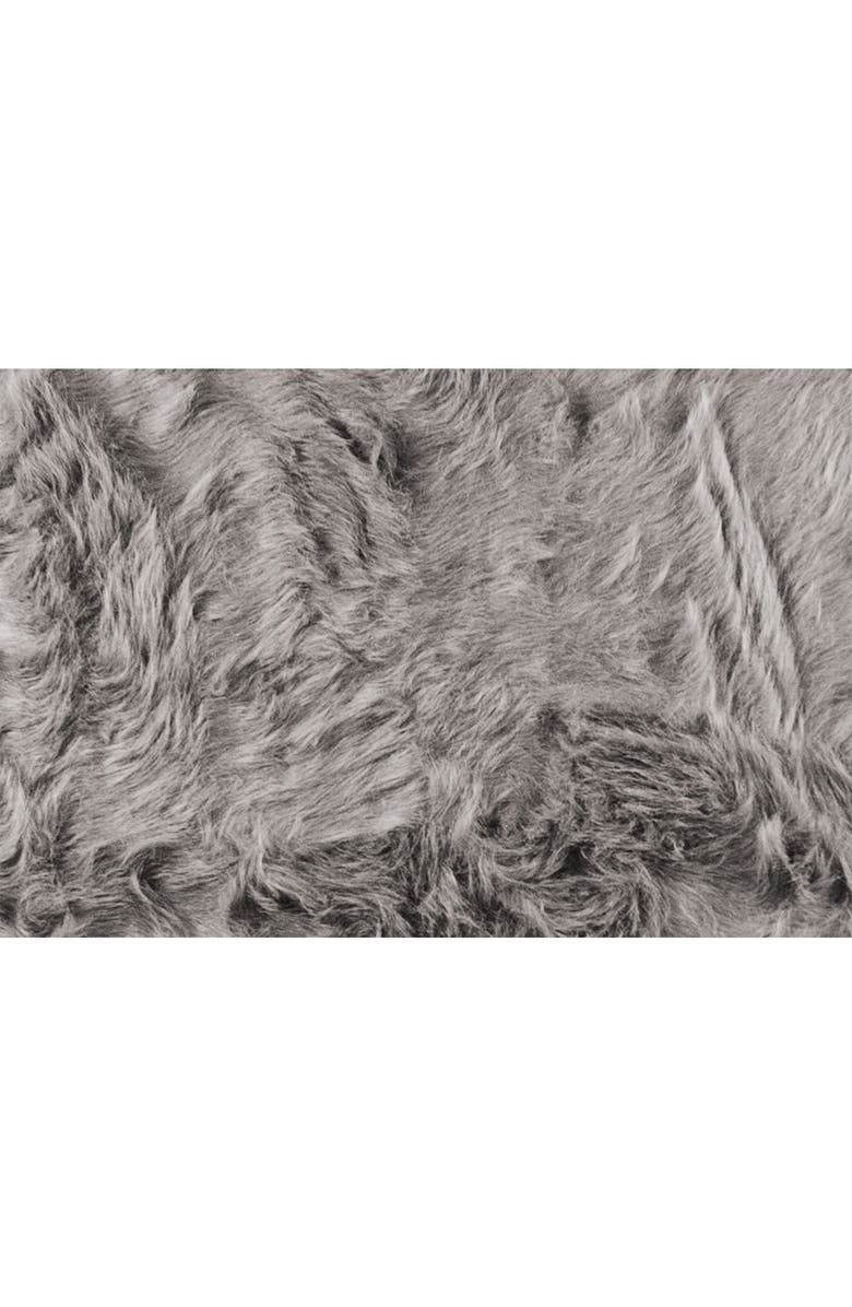 LUXE Gordon Faux Fur Throw - 2ft x 3ft - Grey, Alternate, color, Gray