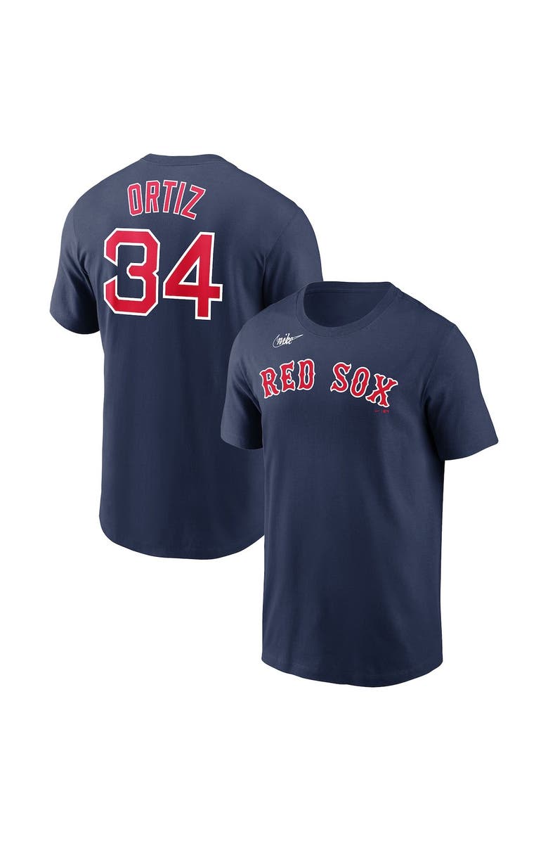 Nike Men's Nike David Ortiz Navy Boston Red Sox Name & Number Logo T-Shirt, Main, color, Navy