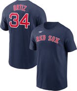 Nike Men's Nike David Ortiz Navy Boston Red Sox Name & Number Logo T-Shirt