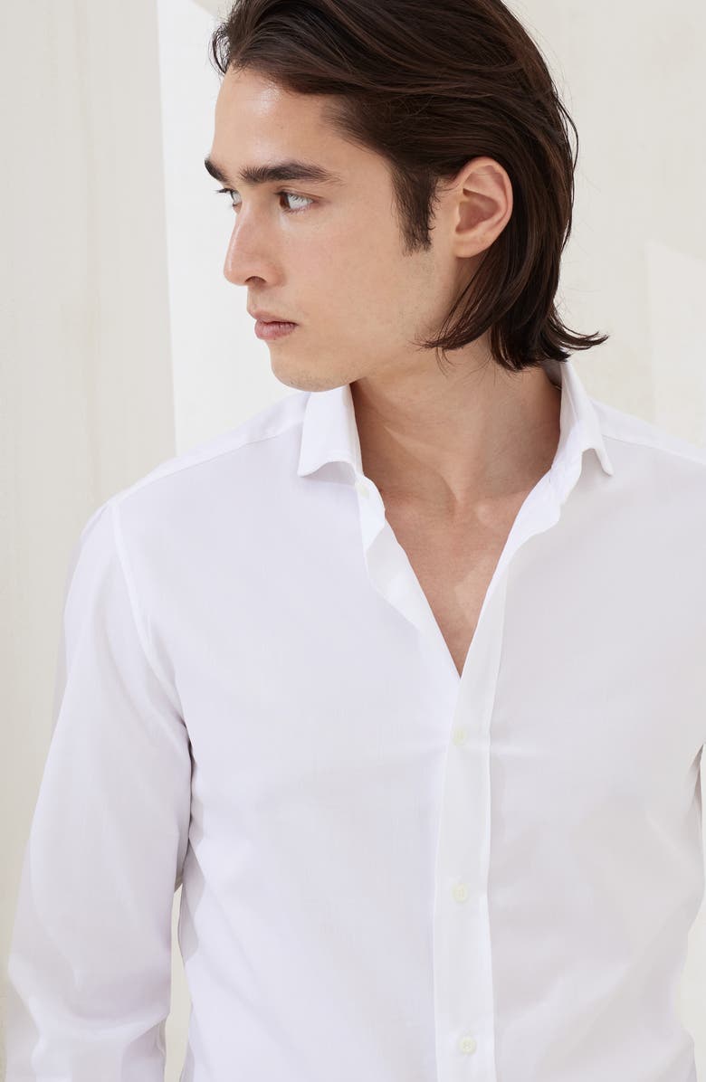 Brunello Cucinelli Spread collar shirt, Alternate, color, White